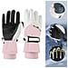 Guanti Da Sci Touchscreen - Guanti Invernali Impermeabili E Isolati Per Ciclismo E Sport Sulla Neve Pink - Foto miniatura 3