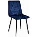 Sedia TYRA in velluto blu navy con gambe in metallo nero x1 - Foto miniatura 1