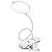 Lampada Da Scrivania Led Flessibile A 360° Senza Fili Con Morsetto Di Fissaggio, Bianco - Foto miniatura 5