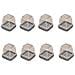 Copri Gambe Sedia Quadrati Trasparenti - 1 Pollice, Fondo Grigio - Set Da 8 Pezzi - Foto miniatura 1