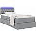 Letto con contenitore e LED Grigio chiaro 100 x 200 cm Tessuto - Foto miniatura 3