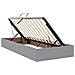 Letto con contenitore e LED Grigio chiaro 100 x 200 cm Tessuto - Foto miniatura 7