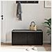 Panca per ingresso con cuscino Rovere Nero 100 x 38 x 46 cm - Foto miniatura 4