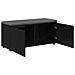 Panca per ingresso con cuscino Rovere Nero 100 x 38 x 46 cm - Foto miniatura 5