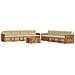 Set di divani da esterno con cuscino 9 pcs Naturale e Beige - Foto miniatura 1
