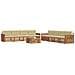 Set di divani da esterno con cuscino 9 pcs Naturale e Beige - Foto miniatura 3