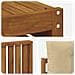 Set di divani da esterno con cuscino 9 pcs Naturale e Beige - Foto miniatura 6