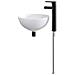 Lavabo da bagno Nero Opaco 32 x 32 x 13 cm Metallo - Foto miniatura 3