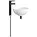 Lavabo da bagno Nero Opaco 32 x 32 x 13 cm Metallo - Foto miniatura 5