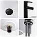 Lavabo da bagno Nero Opaco 32 x 32 x 13 cm Metallo - Foto miniatura 6