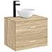 Lavabo da bagno Nero Opaco 32 x 32 x 13 cm Metallo - Foto miniatura 8