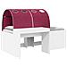 Letto alto per bambini con scrivania Bianco e Rosso - Foto miniatura 1