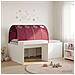 Letto alto per bambini con scrivania Bianco e Rosso - Foto miniatura 2