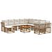 Set di divani da esterno 12 pcs Naturale e Bianco Crema - Foto miniatura 1