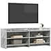 Mobile TV 135 x 33 x 47 cm Grigio Cemento Legno ingegnerizzato - Foto miniatura 2