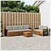 Set di divani da esterno 7 pcs Naturale e Grigio Chiaro - Foto miniatura 2