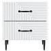 Armadio da Notte con cassetto 2 pcs Bianco 43 x 34,5 x 47,5 cm - Foto miniatura 5