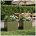 Vaso da giardino 2 pz Verde Oliva 40 x 30 x 30 cm - Foto miniatura 2