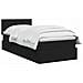 Letto con contenitore LED e materasso Nero 90 x 190 cm Tessuto - Foto miniatura 3