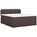 Letto box spring con materasso Marrone Scuro 160 x 200 cm - Foto miniatura 1