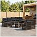Set Divano da Giardino 10 pz Grigio e Grigio Scuro polyrattan - Foto miniatura 9