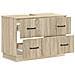 Armadio per Lavabo da Bagno HOORN Rovere Sonoma 82 x 41 x 56 cm - Foto miniatura 3