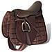 Set Sella Equitazione 16"" In Pelle Naturale Marrone 14 Cm 5-in-1 - Foto miniatura 1