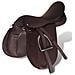 Set Sella Equitazione 16"" In Pelle Naturale Marrone 14 Cm 5-in-1 - Foto miniatura 4