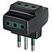 00320 - Adattatore Multipla S11+3p11 Nero - Foto miniatura 2