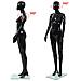 Manichino Donna Figura Intera Base In Vetro 175 Cm Nero Lucido - Foto miniatura 6