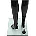 Manichino Donna Figura Intera Base In Vetro 175 Cm Nero Lucido - Foto miniatura 7
