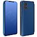 Custodia Samsung Galaxy A71 Sportellino A Specchio Supporto Video Azzurro - Foto miniatura 1
