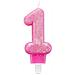 , 9900761,  candela Di Compleanno Con Glitter, 7,6 cm, Numero 1 - Foto miniatura 1