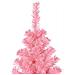 Albero di Natale Artificiale Sottile con Base Rosa 210 cm PVC - Foto miniatura 2
