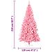 Albero di Natale Artificiale Sottile con Base Rosa 210 cm PVC - Foto miniatura 4