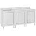Mobiletto Da Cucina Con Lavandino In Acciaio Inox 180x60x96 Cm - Foto miniatura 1