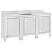 Mobiletto Da Cucina Con Lavandino In Acciaio Inox 180x60x96 Cm - Foto miniatura 2