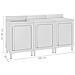 Mobiletto Da Cucina Con Lavandino In Acciaio Inox 180x60x96 Cm - Foto miniatura 6