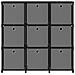 Mobile con 9 Scatole a Cubo Nero 103x30x107,5 cm in Tessuto - Foto miniatura 8