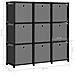 Mobile con 9 Scatole a Cubo Nero 103x30x107,5 cm in Tessuto - Foto miniatura 10