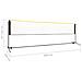 Rete Da Badminton Regolabile 500x103x94-158 Cm In Metallo - Foto miniatura 5