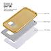 Custodia Compatibile Con Samsung Galaxy S6 Edge In Polvere Di Stelle Oro - Silicone Tpu E Hard Case Coperchio Protettivo In Design Glitterato - Foto miniatura 6