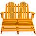 Sedia da Giardino a 2 Posti con Pouf Legno di Abete Arancione - Foto miniatura 2