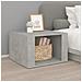 Comodino Grigio Cemento 57x55x36 Cm In Legno Multistrato - Foto miniatura 1