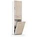 Armadio Multiuso Escolzia, Mobile Lavanderia Lineare A 2 Ante, Colona Da Bagno Con Cestello Portabiancheria, 100% Made In Italy, 45x32h195 Cm, Rovere E Bianco - Foto miniatura 2