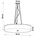 Lampadario Skala 90 Bianco Sl. 0805 - Minimalista Lampadari Bianco 105x90x90 Cm - Foto miniatura 7
