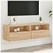 Mobile Tv Parete Rovere Sonoma 100x30x30cm In Legno Multistrato - Foto miniatura 1