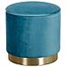 Pouf Contenitore Rotondo In Velluto Verde - Foto miniatura 1