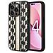 Cover Per Iphone 14 Pro Pu Monogram Stripe, Nero - Foto miniatura 2