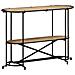 Tavolo Consolle 110x42x76 Cm In Legno Massello Grezzo Di Mango - Foto miniatura 2